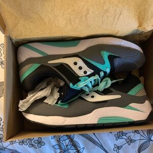 Saucony Gray and Teal Athletic Shoes